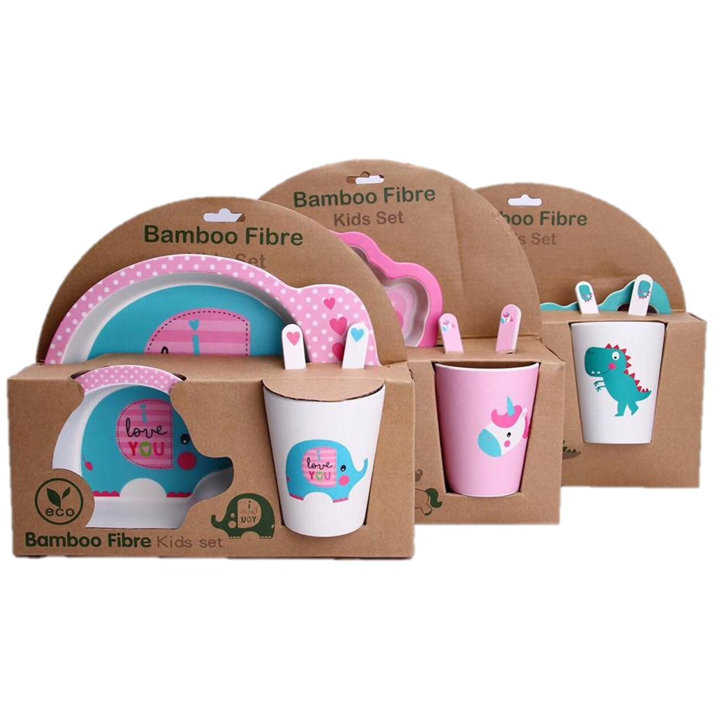 Bamboo fiber kids tableware