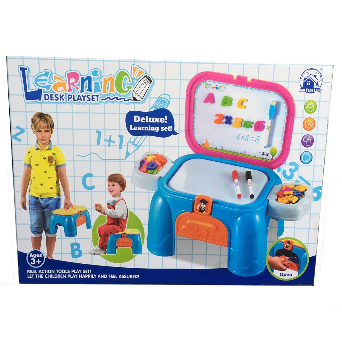 Deluxe Learning Desk Play Set for Drawing and Learning Resources for Kids Education