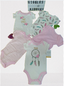 hudson baby 5 bodysuits