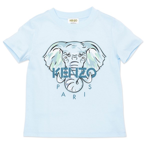 Kenzo Girls T-shirt in White with Elephant Logo